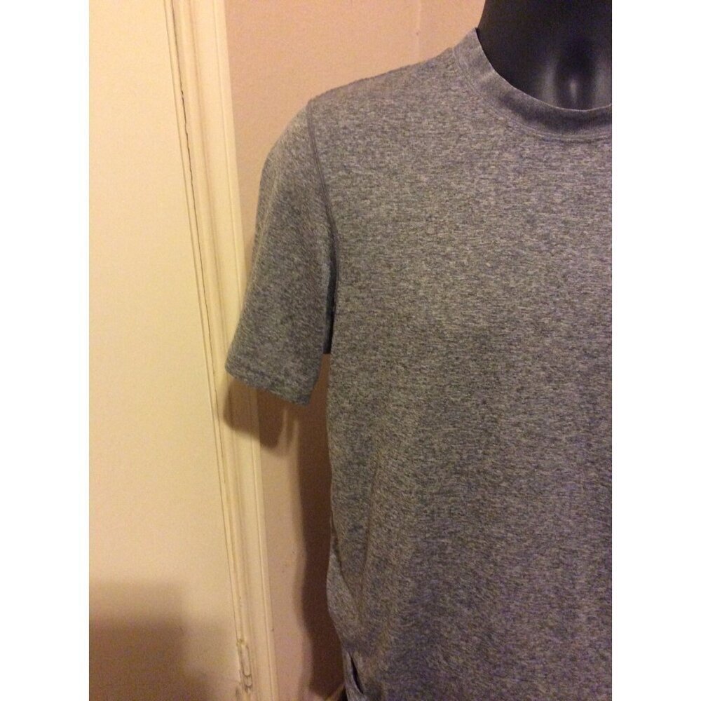 Men’s Nike Dri-Fit Logo Shirt Heather Gray Size Medium M Polyester Short Sleeve - Picture 7 of 11